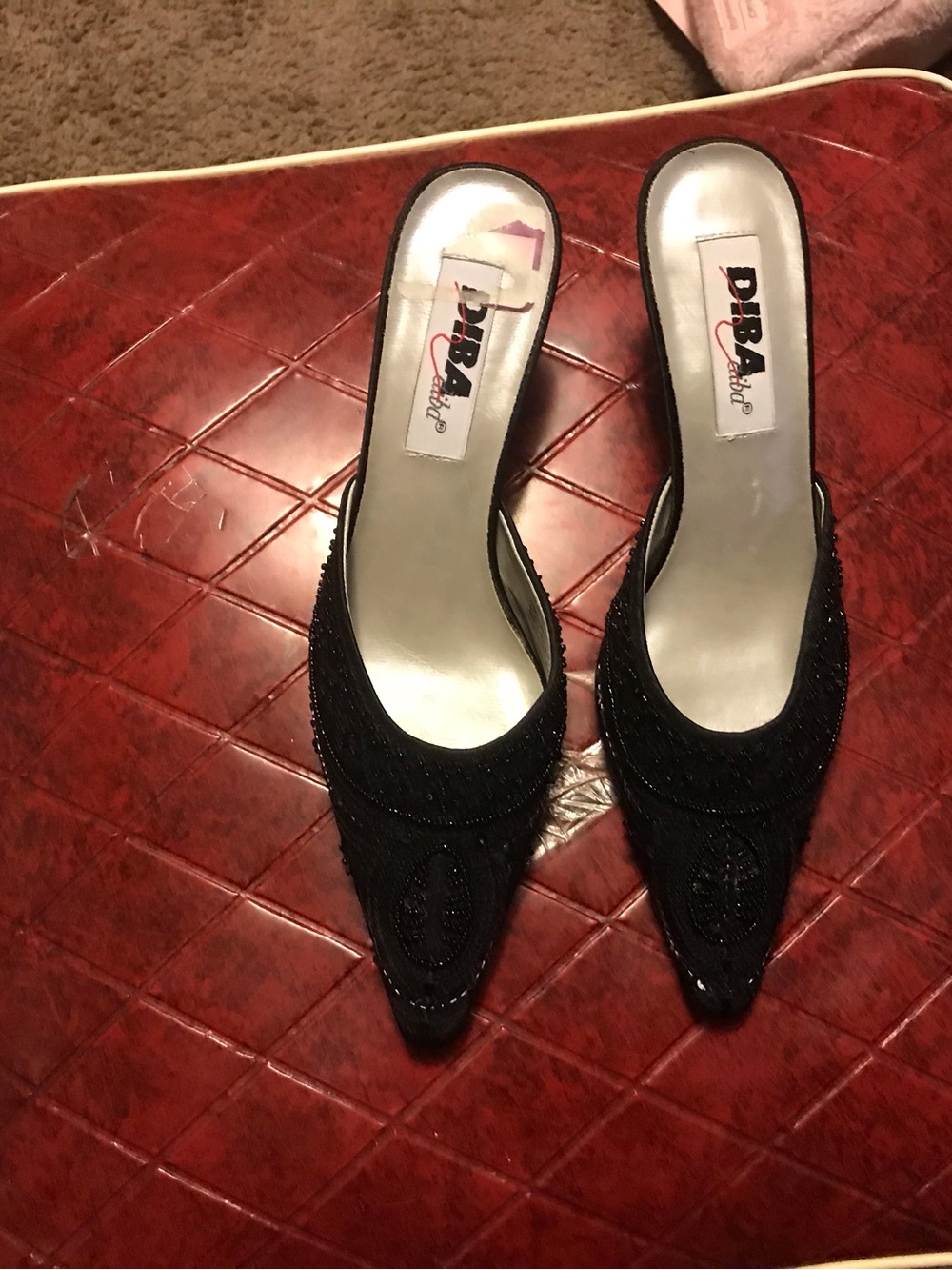 Diba black dress mules size 8
